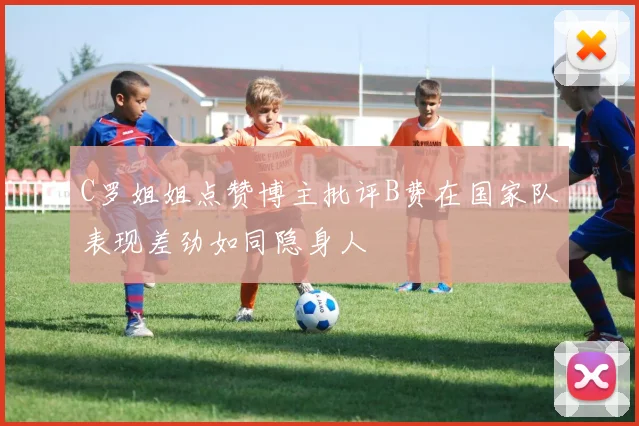 C罗姐姐点赞博主批评B费在国家队表现差劲如同隐身人